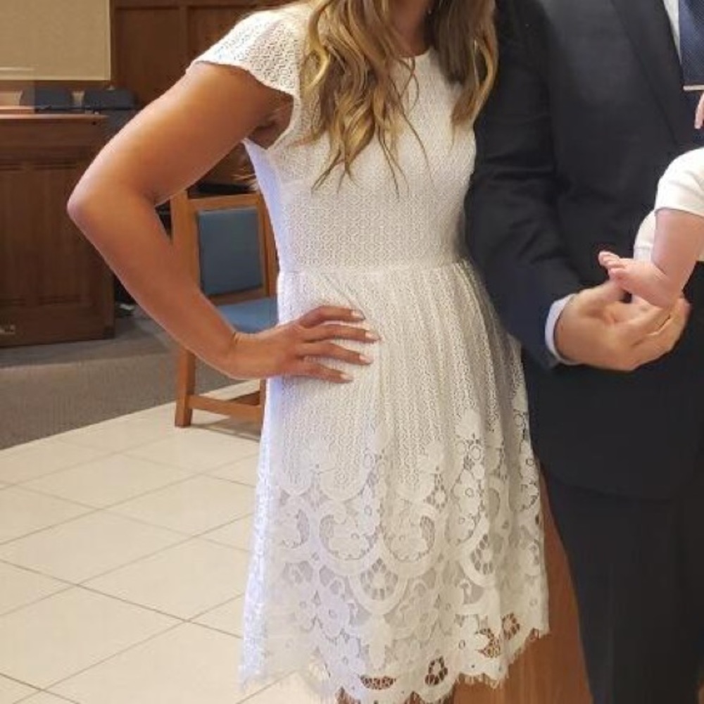White lace dress